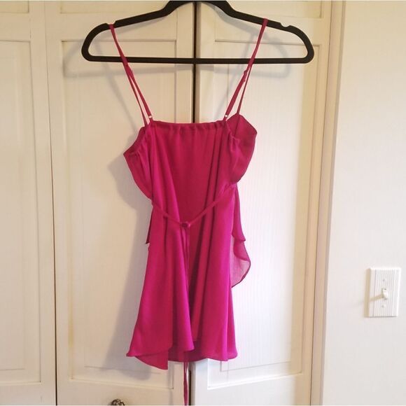 💕3 for $15💕 Forever 21 Hot Pink Ruffle Top - Picture 6 of 8